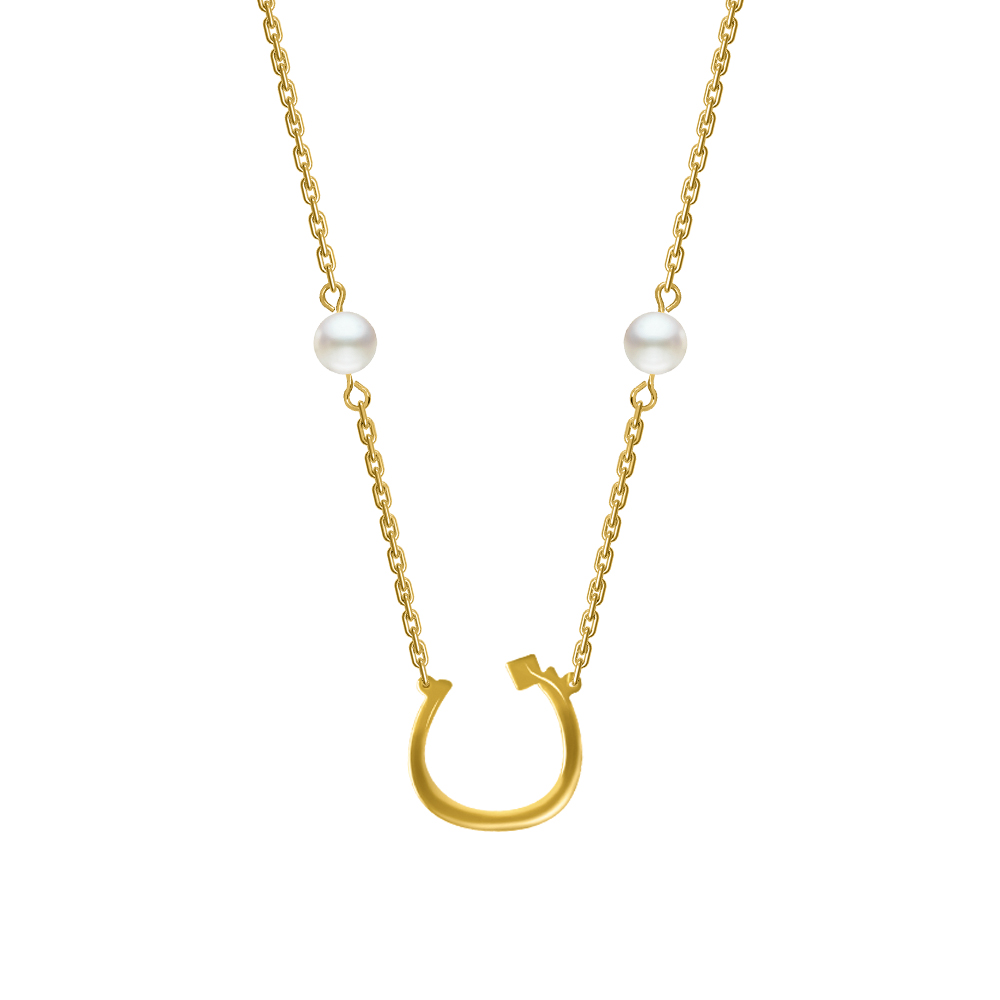Picture of Juvenis "ن" Arabic Letter Necklace JLJ-MN0002PL-G