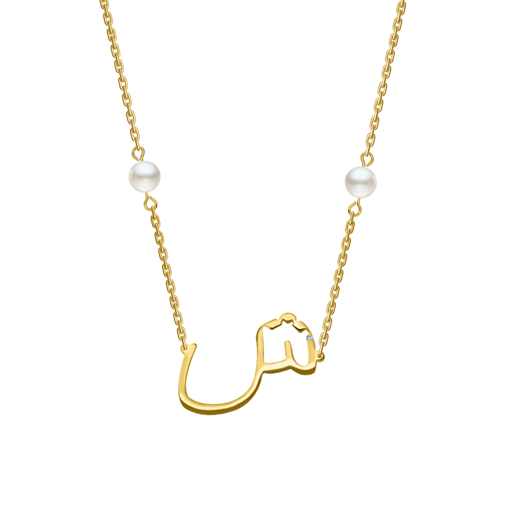 Picture of Juvenis "ش" Arabic Letter Necklace JLJ-MN0004PL-G