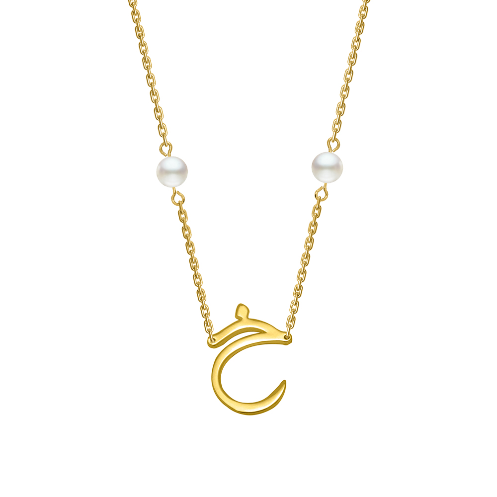 Picture of Juvenis "خ" Arabic Letter Necklace JLJ-MN0005PL-G