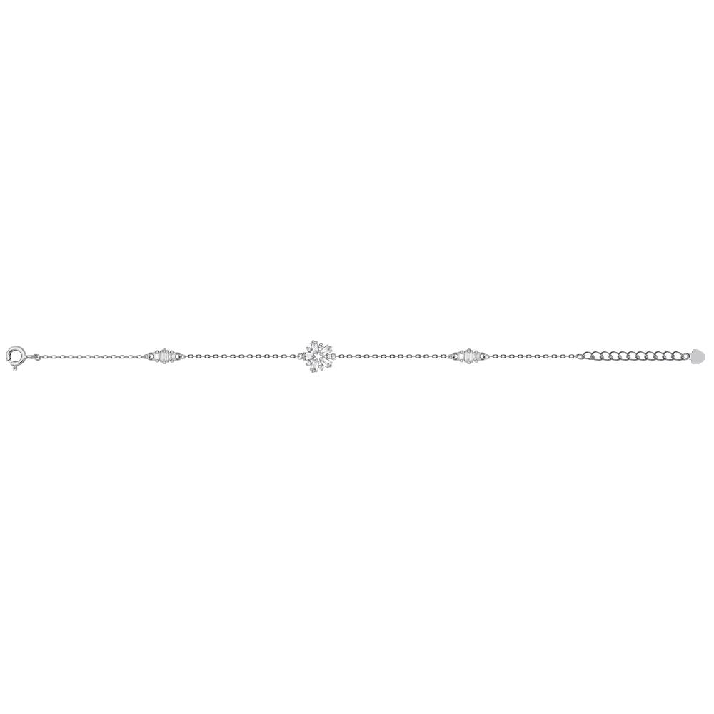 Picture of Juvenis Pentagon Flower Bracelet Silver JLJ-OA17B5361S-SS-BR